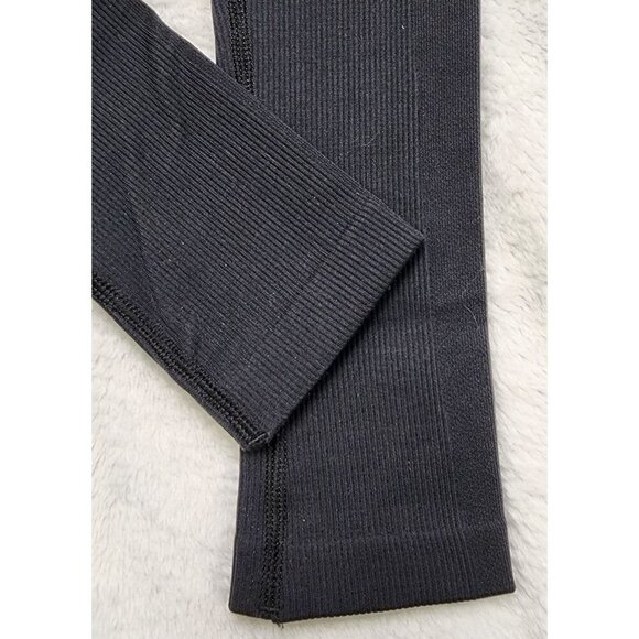 Athleta Aurora Seamless Black Ribbed Leggings XXS - Picture 6 of 7